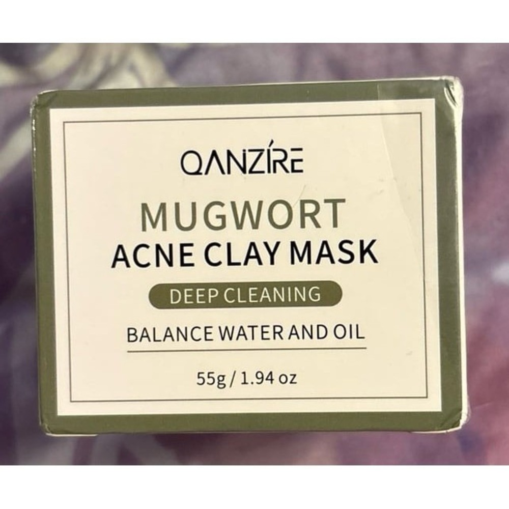 NEW Qanzre‎ Deep Cleansing Mugwort Acne Clay Mask, Balance Water & Oil